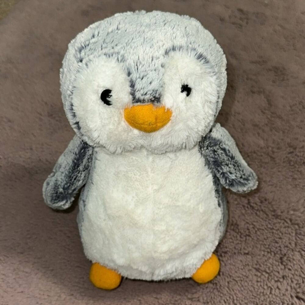 Aurora World Penguin Plush Frosty Gray White Soft Stuffed Animal